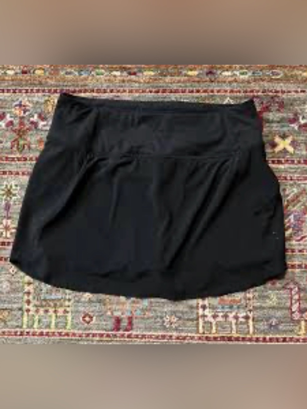 Athleta Black High-Waist Athletic Shorts Skirt